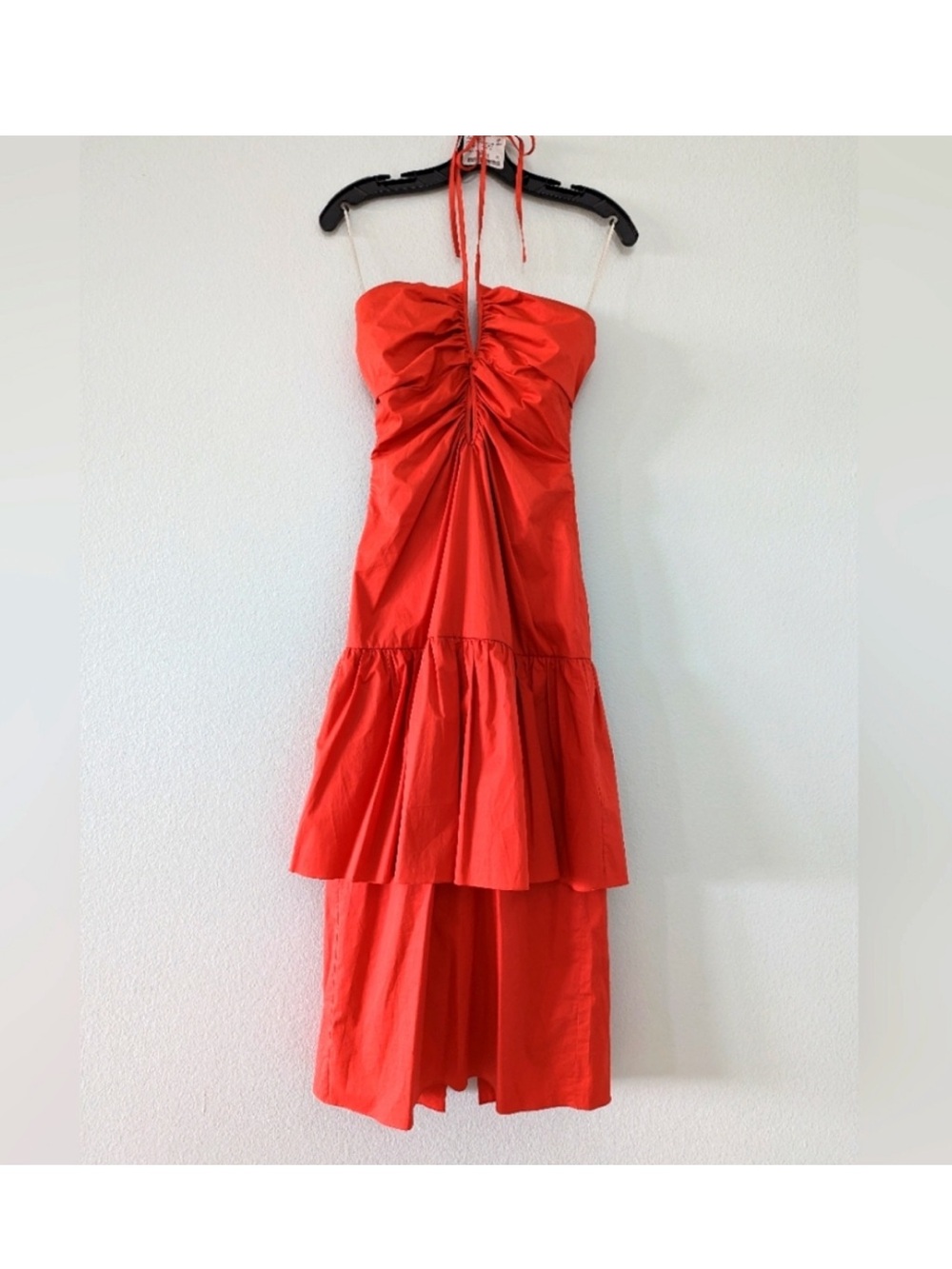 JOHANNA ORTIZ Love In Spanglish Layered Midi Halter Dress